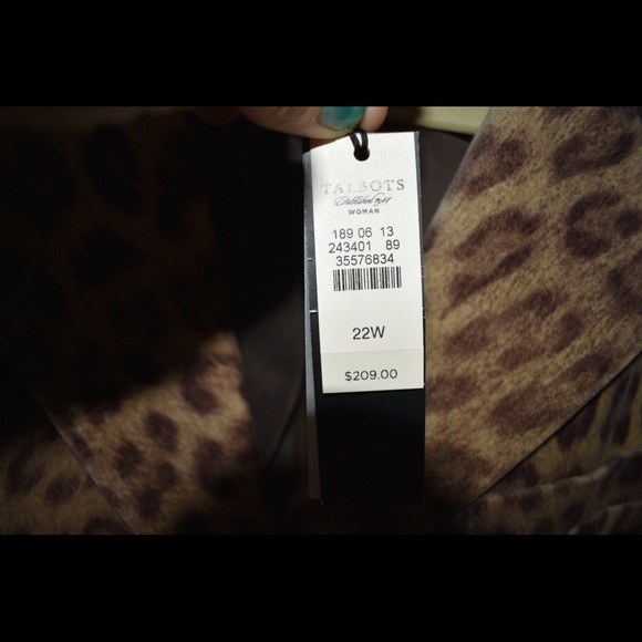 Talbots tiger print blazer - Picture 4 of 8